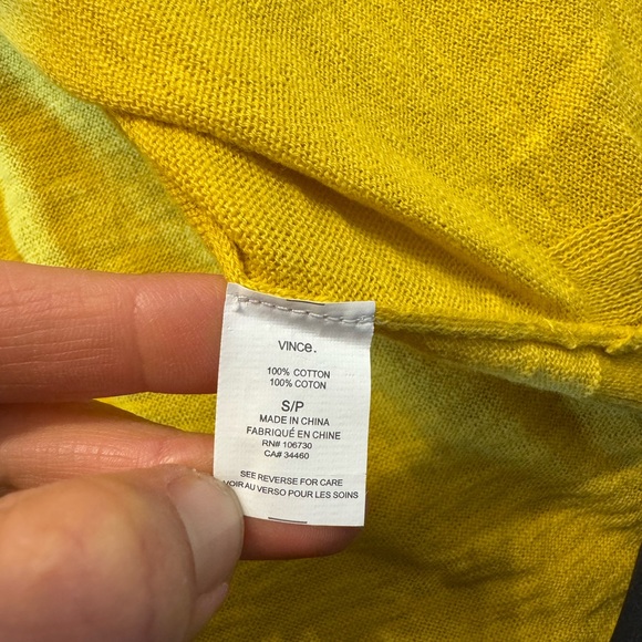 SALE! Vince Long Sleeve Hi Lo Cotton Pullover size Small - Picture 7 of 14